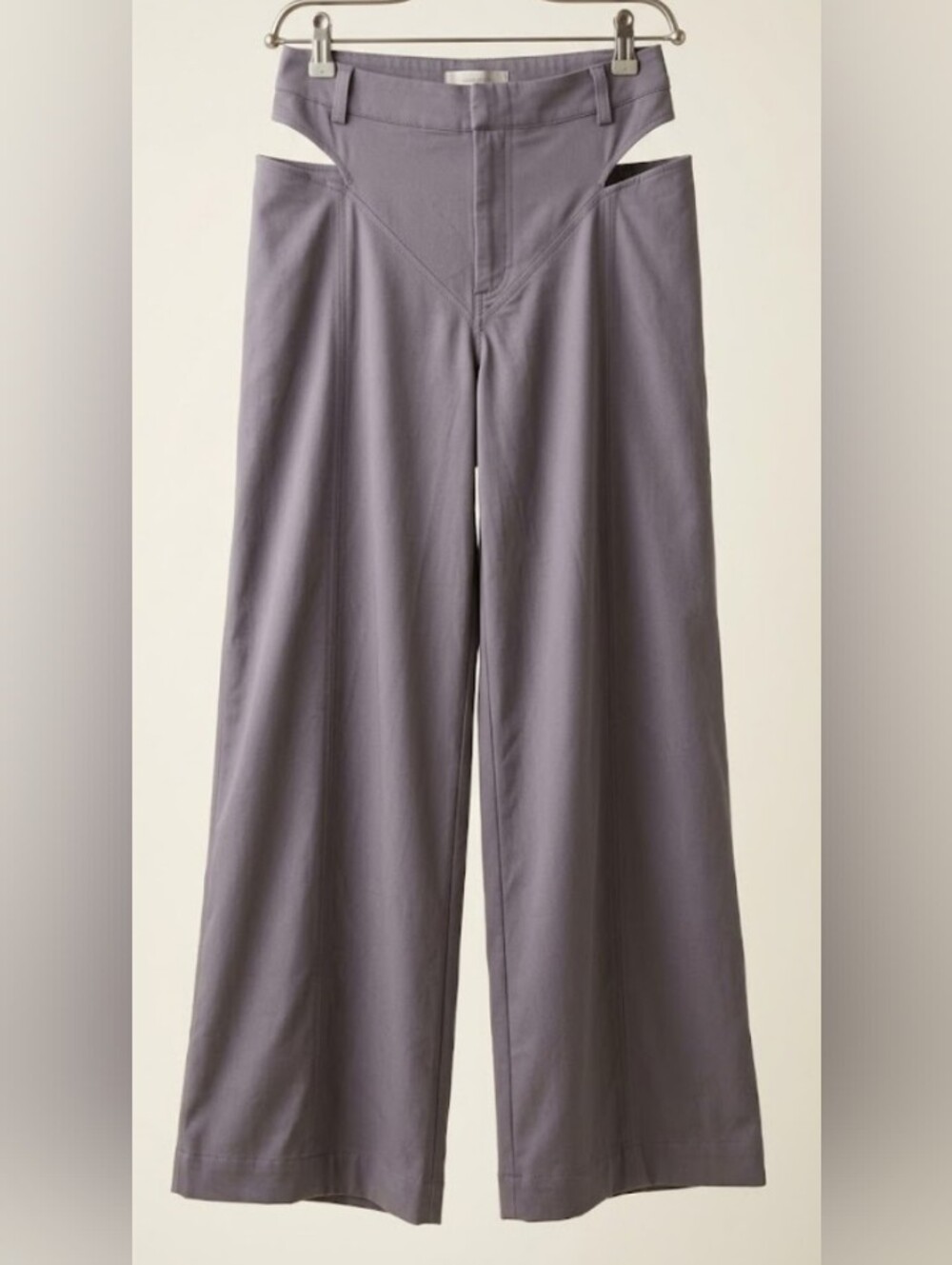 Alo Wide Leg Risk Taker Trousers Light Grey (Sz M) Contemporary Performance Wear